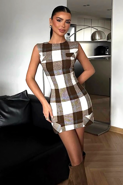 Рокля ZAROLDA BROWN, Цвят: кафяв, IVET.BG - Твоят онлайн бутик.