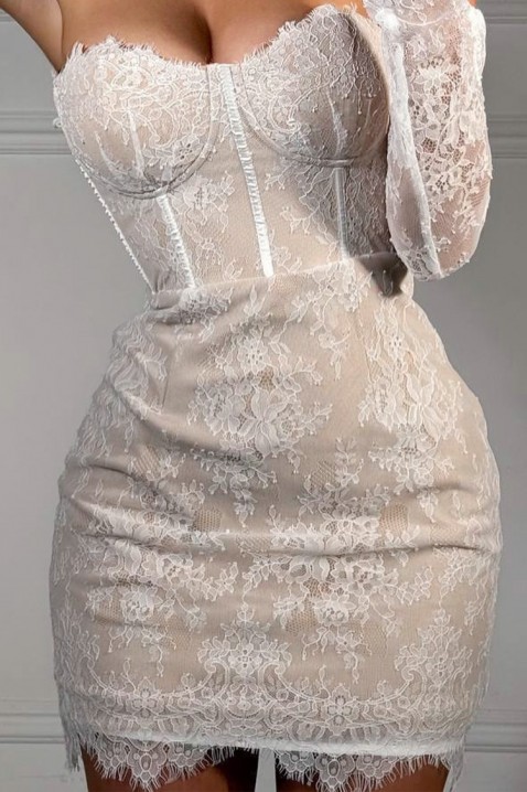 Рокля ZAXIRA, Цвят: екрю, IVET.BG - Твоят онлайн бутик.