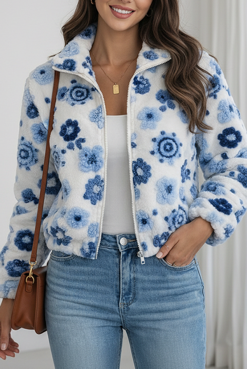 Яке ZEFLORIA, Цвят: бял, IVET.BG - Твоят онлайн бутик.