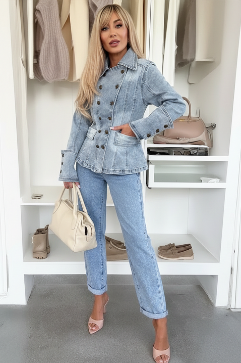 Дънково яке ZORELIA, Цвят: светлосин, IVET.BG - Твоят онлайн бутик.