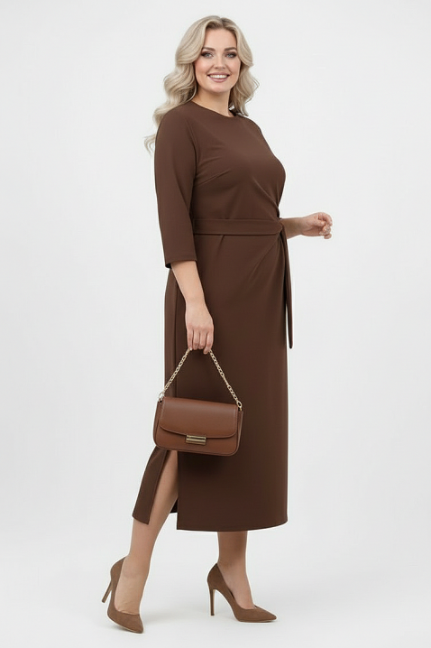 Рокля VREFIONA BROWN, Цвят: кафяв, IVET.BG - Твоят онлайн бутик.