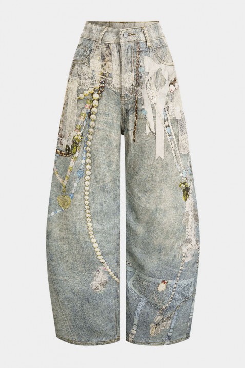 Дънки PRESLOVELA, Цвят: светлосив, IVET.BG - Твоят онлайн бутик.