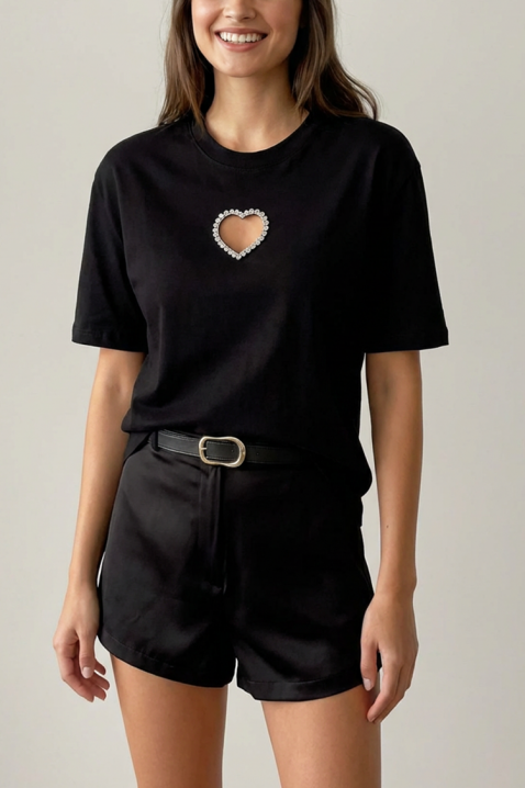 Тениска ZOLVINA BLACK, Цвят: черен, IVET.BG - Твоят онлайн бутик.