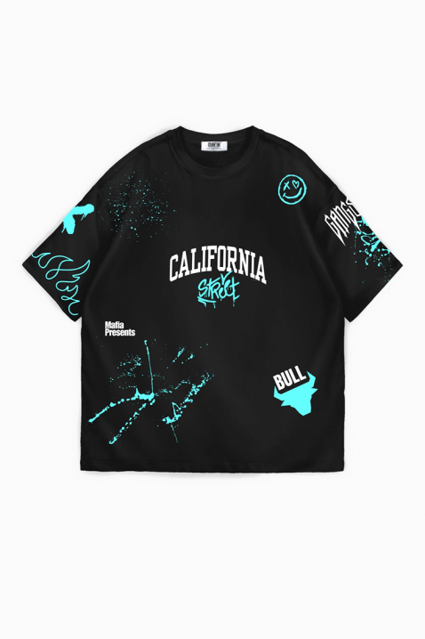 Мъжка тениска LARGONZO BLACK, Цвят: черен, IVET.BG - Твоят онлайн бутик.