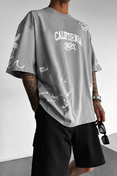 Мъжка тениска LARGONZO GREY, Цвят: сив, IVET.BG - Твоят онлайн бутик.