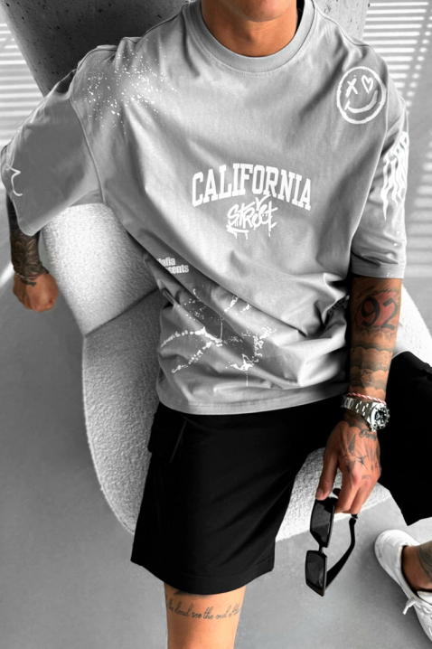 Мъжка тениска LARGONZO GREY, Цвят: сив, IVET.BG - Твоят онлайн бутик.