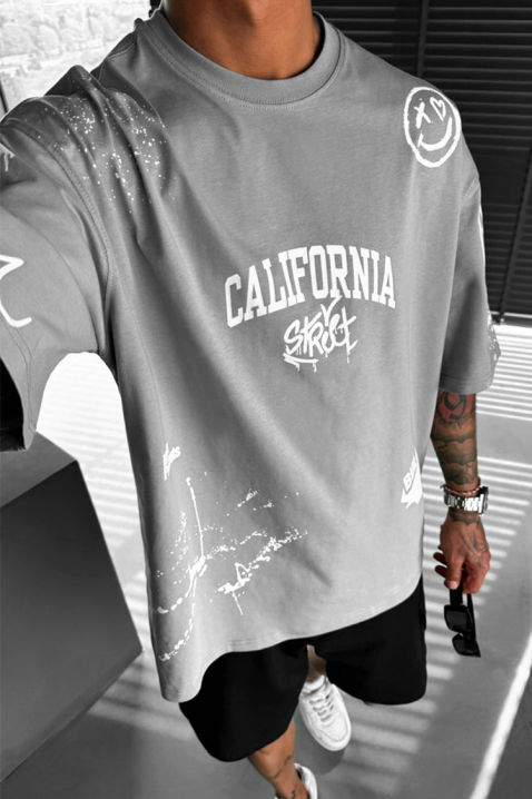 Мъжка тениска LARGONZO GREY, Цвят: сив, IVET.BG - Твоят онлайн бутик.