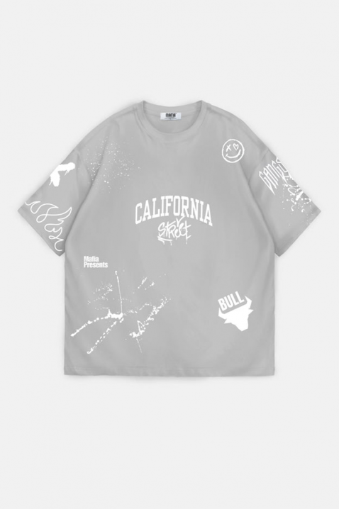 Мъжка тениска LARGONZO GREY, Цвят: сив, IVET.BG - Твоят онлайн бутик.