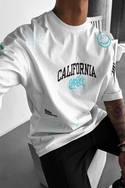 Мъжка тениска LARGONZO WHITE, Цвят: бял, IVET.BG - Твоят онлайн бутик.