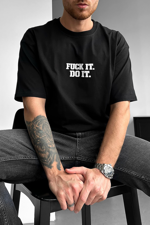 Мъжка тениска MORFESO BLACK, Цвят: черен, IVET.BG - Твоят онлайн бутик.