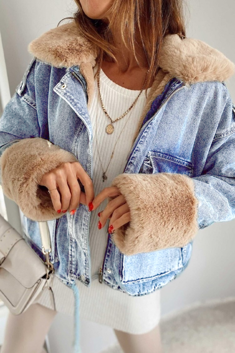 Дънково яке MINONZA, Цвят: син, IVET.BG - Твоят онлайн бутик.