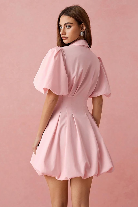 Рокля BLOVELZA, Цвят: пудра, IVET.BG - Твоят онлайн бутик.