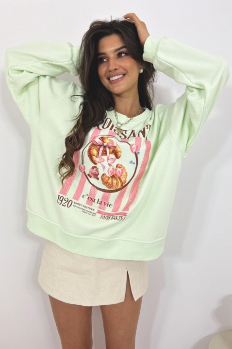 Дамска блуза ALEXENIA MINT, Цвят: мента, IVET.BG - Твоят онлайн бутик.