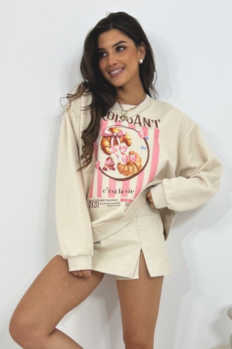 Дамска блуза ALEXENIA BEIGE, Цвят: беж, IVET.BG - Твоят онлайн бутик.