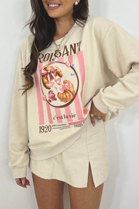 Дамска блуза ALEXENIA BEIGE, Цвят: беж, IVET.BG - Твоят онлайн бутик.