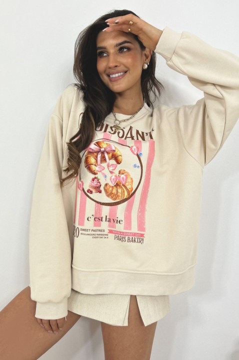 Дамска блуза ALEXENIA BEIGE, Цвят: беж, IVET.BG - Твоят онлайн бутик.