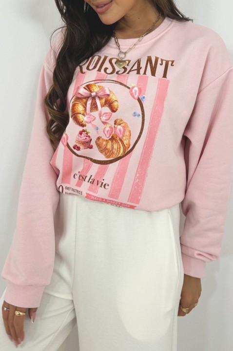 Дамска блуза ALEXENIA PUDRA, Цвят: пудра, IVET.BG - Твоят онлайн бутик.