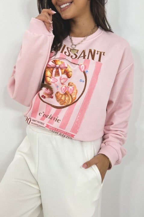 Дамска блуза ALEXENIA PUDRA, Цвят: пудра, IVET.BG - Твоят онлайн бутик.