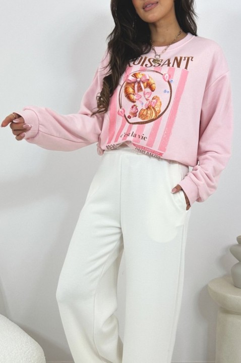 Дамска блуза ALEXENIA PUDRA, Цвят: пудра, IVET.BG - Твоят онлайн бутик.