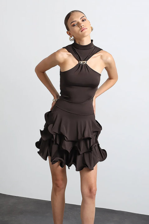 Рокля TSVETOLZA, Цвят: кафяв, IVET.BG - Твоят онлайн бутик.