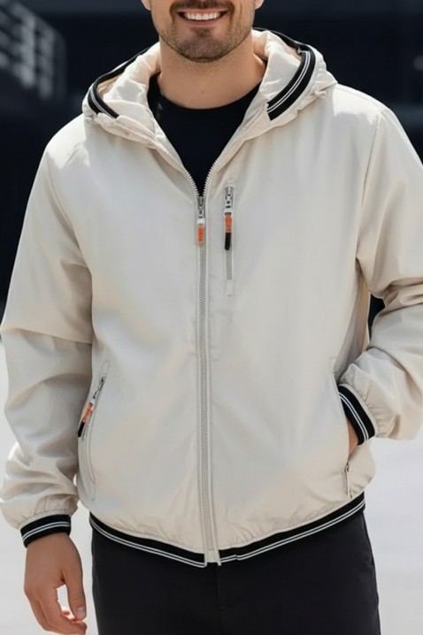 Мъжко яке ZORMENFO ECRU, Цвят: екрю, IVET.BG - Твоят онлайн бутик.
