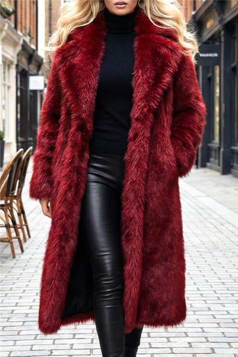 Палто DIVELZA, Цвят: бордо, IVET.BG - Твоят онлайн бутик.