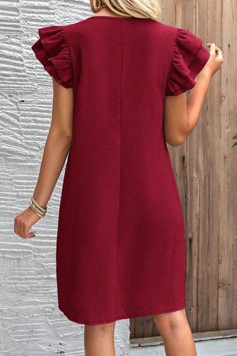 Рокля ADELINDA BORDO, Цвят: бордо, IVET.BG - Твоят онлайн бутик.