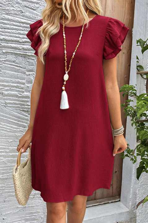 Рокля ADELINDA BORDO, Цвят: бордо, IVET.BG - Твоят онлайн бутик.