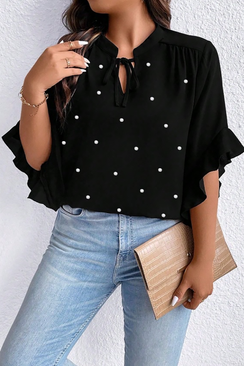 Дамска блуза ELISANDRINA BLACK, Цвят: черен, IVET.BG - Твоят онлайн бутик.