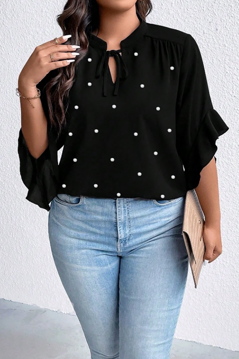 Дамска блуза ELISANDRINA BLACK, Цвят: черен, IVET.BG - Твоят онлайн бутик.