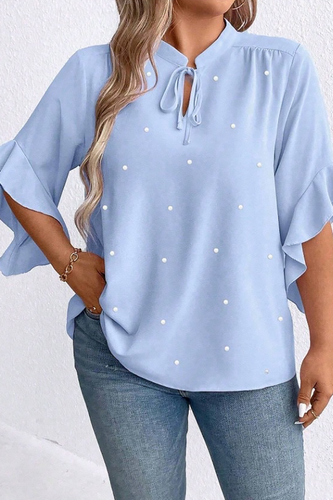 Дамска блуза ELISANDRINA SKY, Цвят: светлосин, IVET.BG - Твоят онлайн бутик.