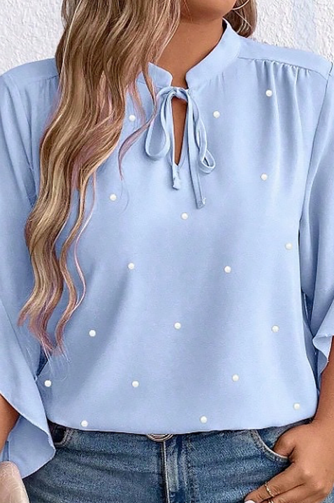 Дамска блуза ELISANDRINA SKY, Цвят: светлосин, IVET.BG - Твоят онлайн бутик.