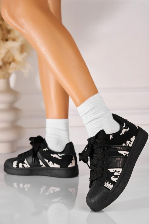 Дамски кецове NORFINA BLACK, Цвят: черен, IVET.BG - Твоят онлайн бутик.