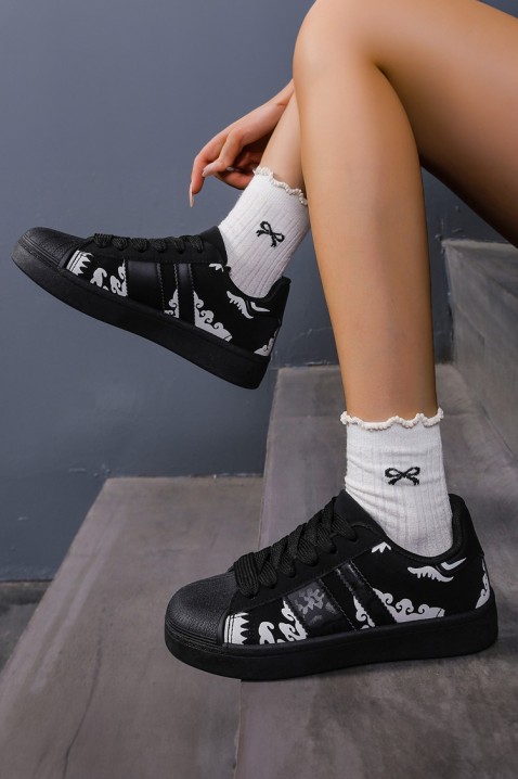 Дамски кецове NORFINA BLACK, Цвят: черен, IVET.BG - Твоят онлайн бутик.