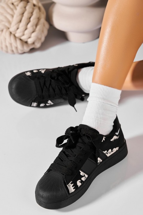 Дамски кецове NORFINA BLACK, Цвят: черен, IVET.BG - Твоят онлайн бутик.