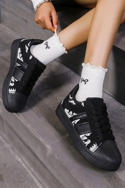 Дамски кецове NORFINA BLACK, Цвят: черен, IVET.BG - Твоят онлайн бутик.