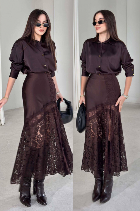 Пола DANZOLA BROWN, Цвят: кафяв, IVET.BG - Твоят онлайн бутик.