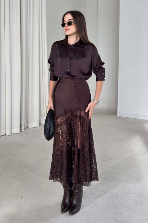 Пола DANZOLA BROWN, Цвят: кафяв, IVET.BG - Твоят онлайн бутик.