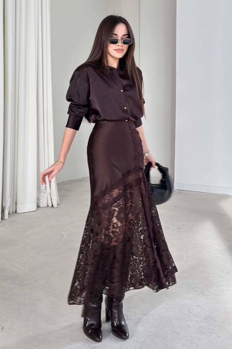 Пола DANZOLA BROWN, Цвят: кафяв, IVET.BG - Твоят онлайн бутик.