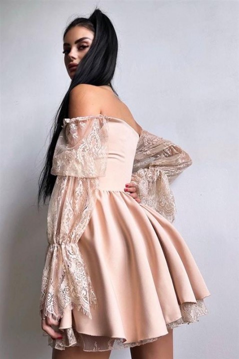 Рокля HLONDINA PUDRA, Цвят: пудра, IVET.BG - Твоят онлайн бутик.