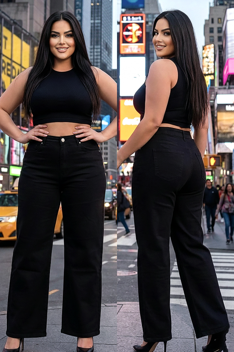 Дънки KASANDRINA, Цвят: черен, IVET.BG - Твоят онлайн бутик.