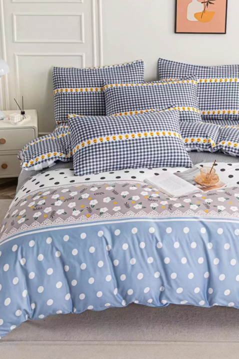 Спален комплект TIOMELNA 160x200 cm памук - 4 части, Цвят: многоцветен, IVET.BG - Твоят онлайн бутик.