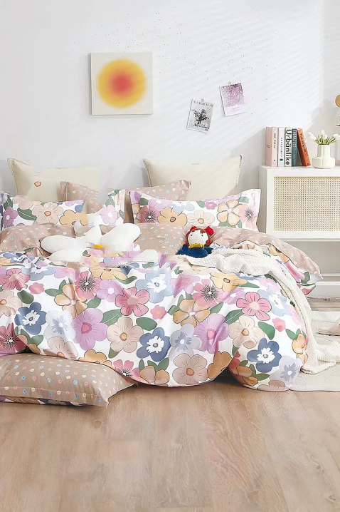 Спален комплект ZOLMEJA 160x200 cm памук - 4 части, Цвят: многоцветен, IVET.BG - Твоят онлайн бутик.