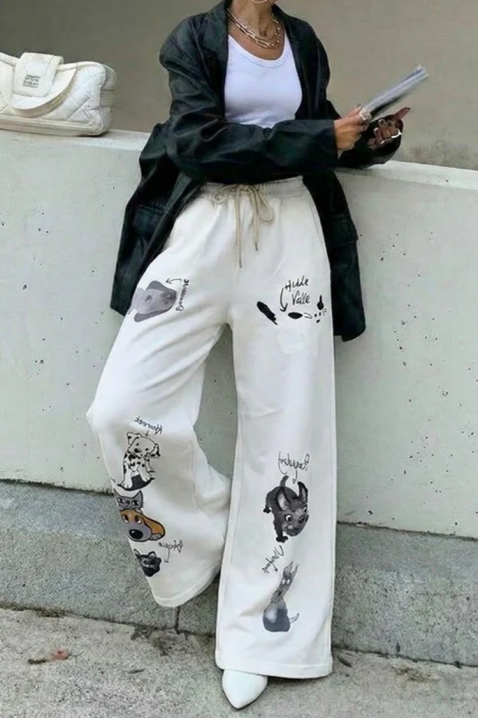 Панталони GLARDELZA, Цвят: екрю, IVET.BG - Твоят онлайн бутик.