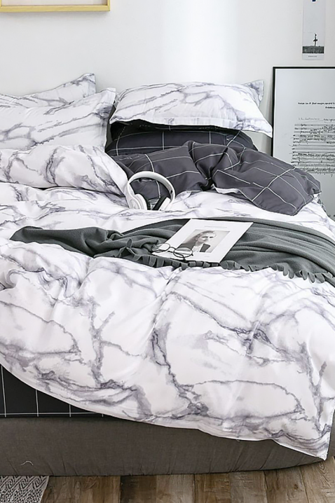 Спален комплект ANARELFA 160x200 cm памук - 4 части, Цвят: сив, IVET.BG - Твоят онлайн бутик.