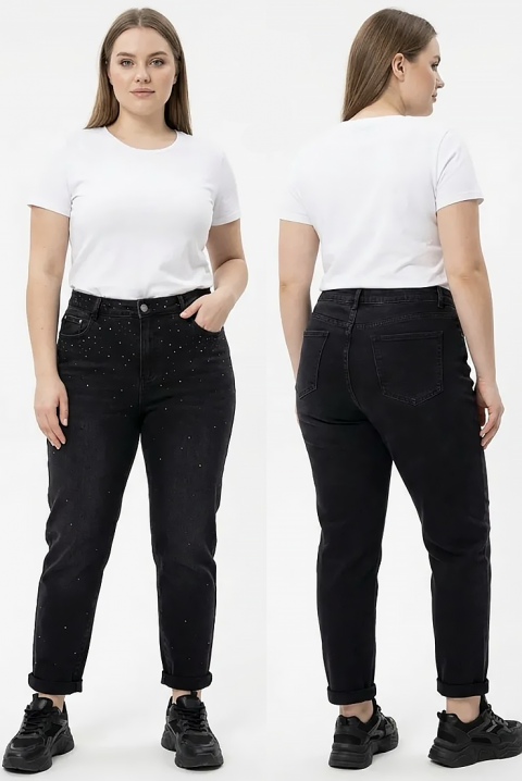 Дънки MELINITA, Цвят: черен, IVET.BG - Твоят онлайн бутик.