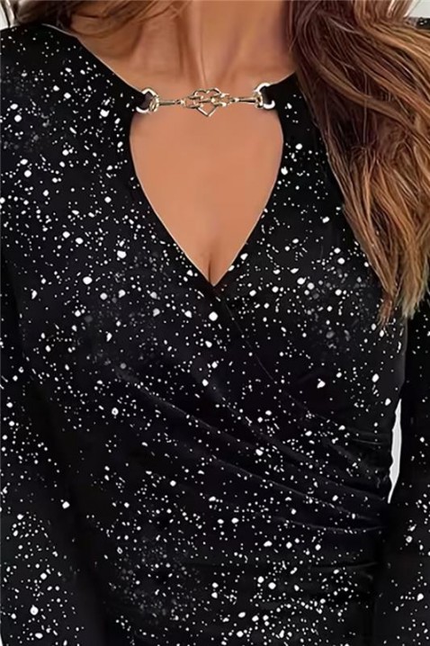 Дамска блуза AMOLZINA, Цвят: черен, IVET.BG - Твоят онлайн бутик.