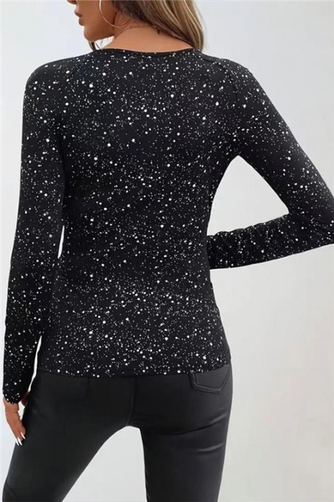 Дамска блуза AMOLZINA, Цвят: черен, IVET.BG - Твоят онлайн бутик.