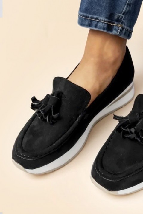 Дамски мокасини MIOGELMA BLACK, Цвят: черен, IVET.BG - Твоят онлайн бутик.