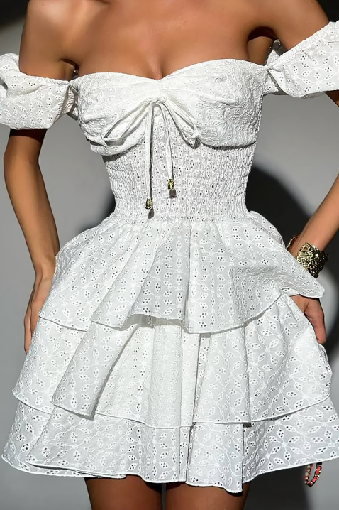 Рокля ALEKSINA WHITE, Цвят: бял, IVET.BG - Твоят онлайн бутик.